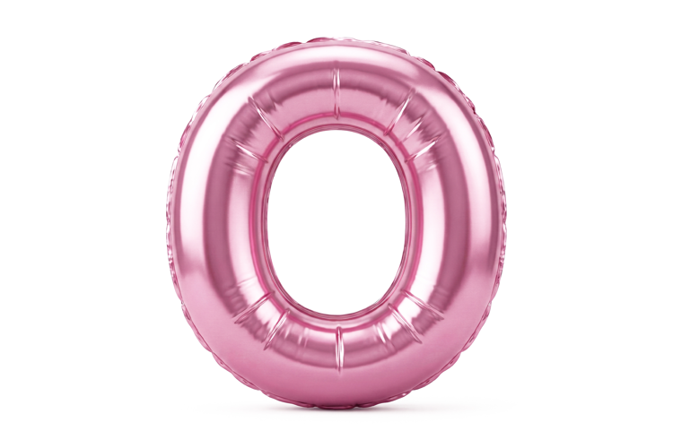 Pink Metallic Letter O Foil Balloon Party Decoration
