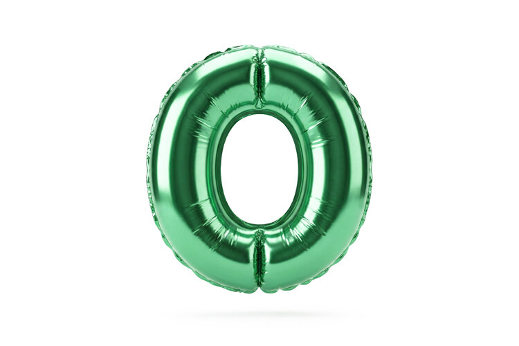 Green Metallic Letter O Foil Balloon Party Decoration example image 1