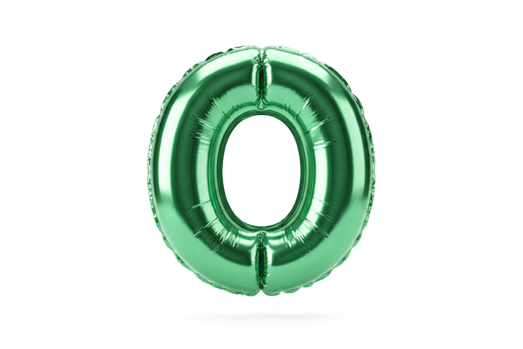 Green Metallic Letter O Foil Balloon Party Decoration