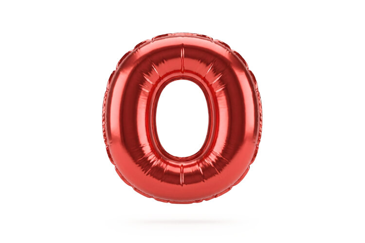 Red Metallic Letter O Foil Balloon Party Decoration example image 1