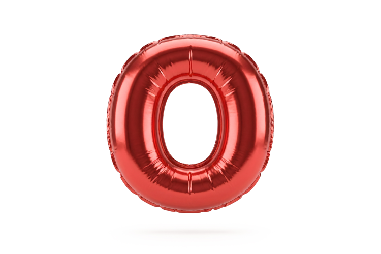 Red Metallic Letter O Foil Balloon Party Decoration