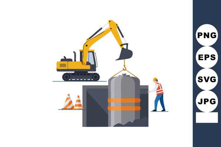 Excavator Clipart Image 5
