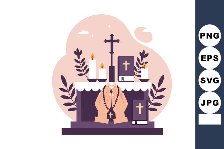 Praying Clipart Image 24