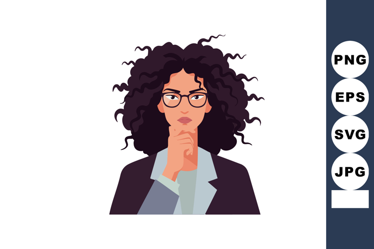 Curly Hair Clipart Image 14