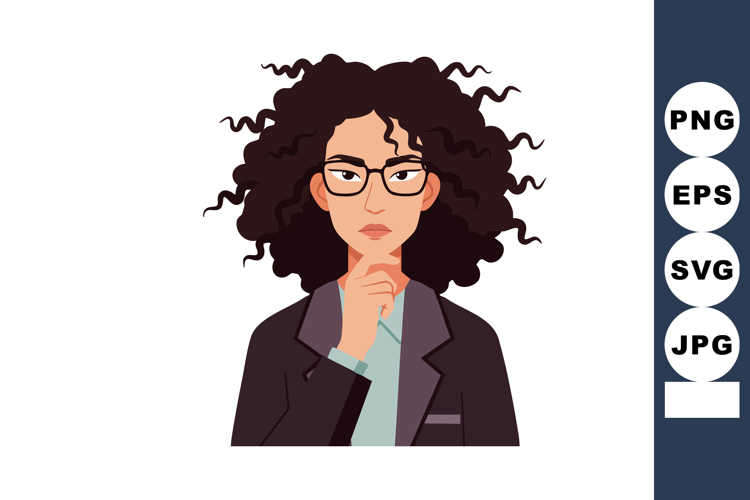 Curly Hair Clipart Image 19