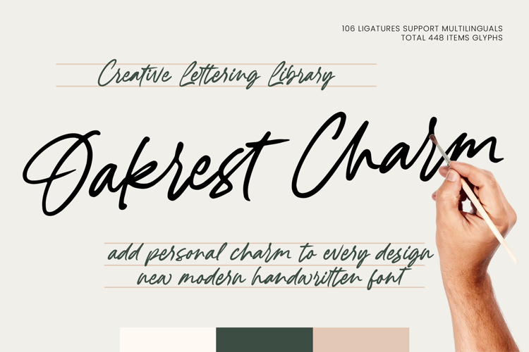 Oakrest Charm - Modern Handwritten Font