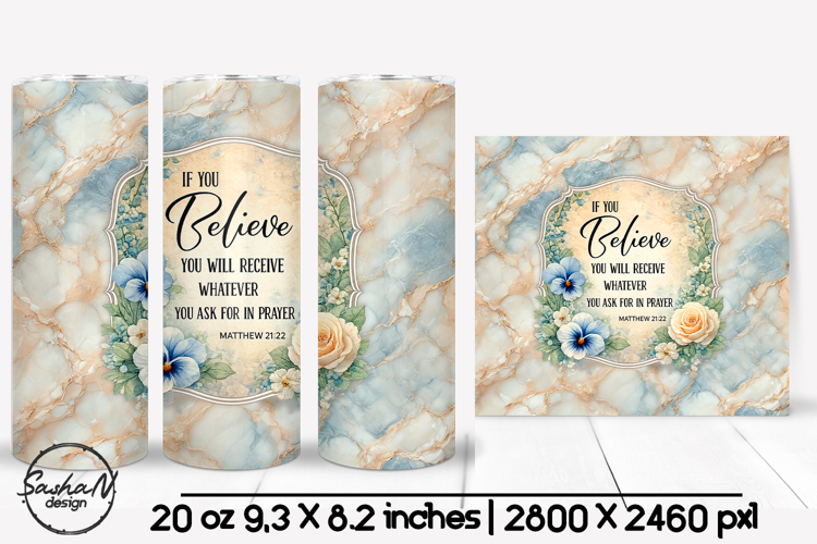 Christian tumbler wrap, Faith sublimation