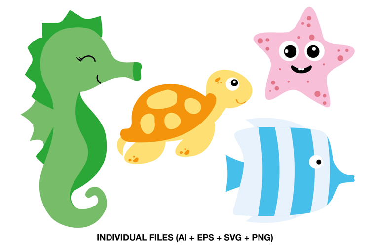 Ocean Animals Clipart for Kids Educational Activities