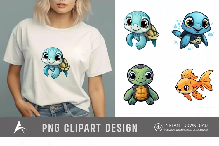 Watercolor Ocean Babies Clipart