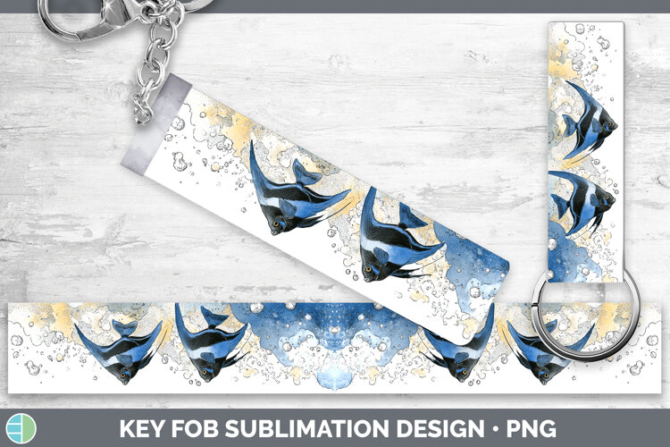 GorgeousOcean Fish Sketch Key Fob design.
