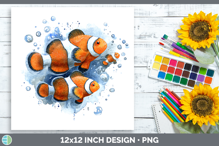 Clownfish Ocean Fish Sketch Paper Backgrounds Design
