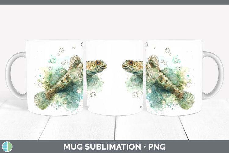 Goby Fish Ocean Fish Sketch Mug Wrap Sublimation Design