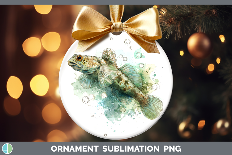 Goby Fish Ocean Fish Sketch Ornament Sublimation Design