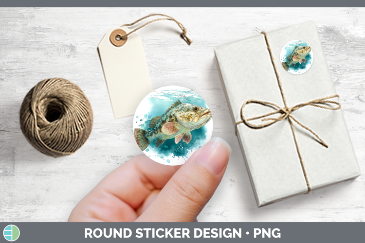 Grouper Ocean Fish Sketch Stickers Design