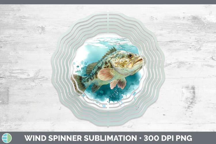 GorgeousOcean Fish Sketch Wind Spinner design.