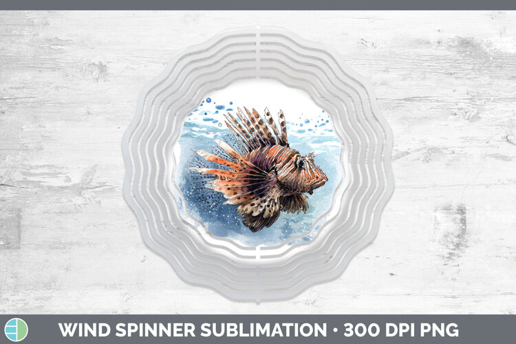 GorgeousOcean Fish Sketch Wind Spinner design.