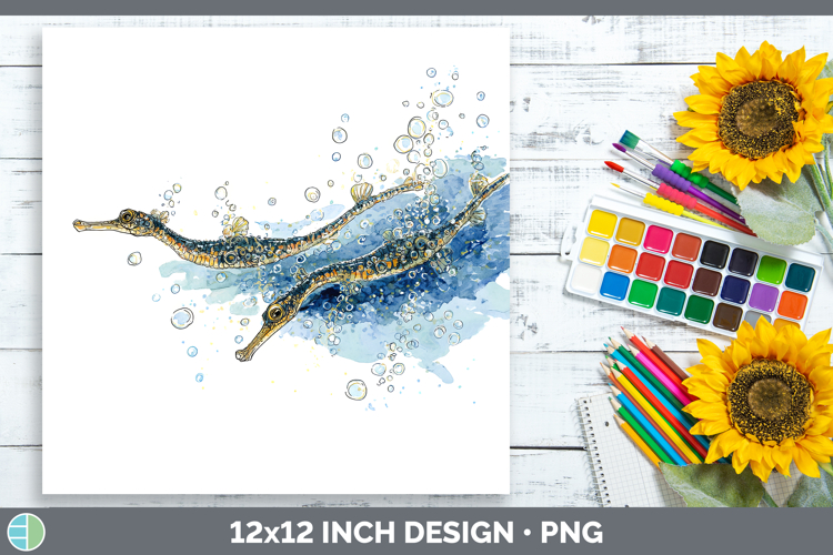 Pipefish Ocean Fish Sketch Paper Backgrounds Design