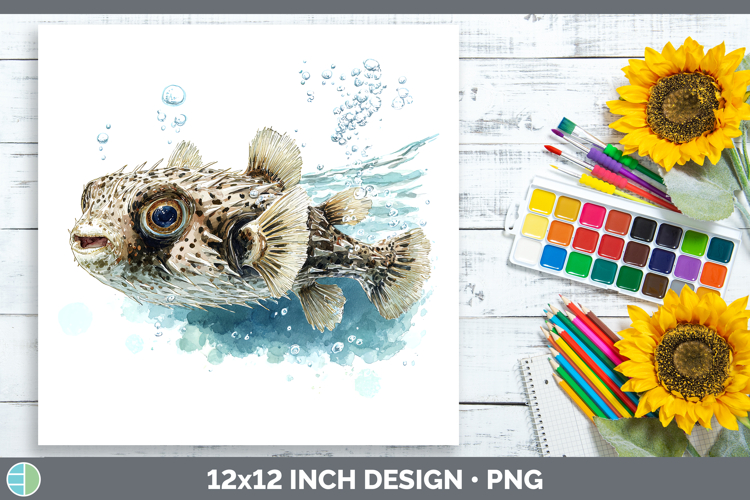 Porcupinefish Ocean Fish Sketch Paper Backgrounds Design