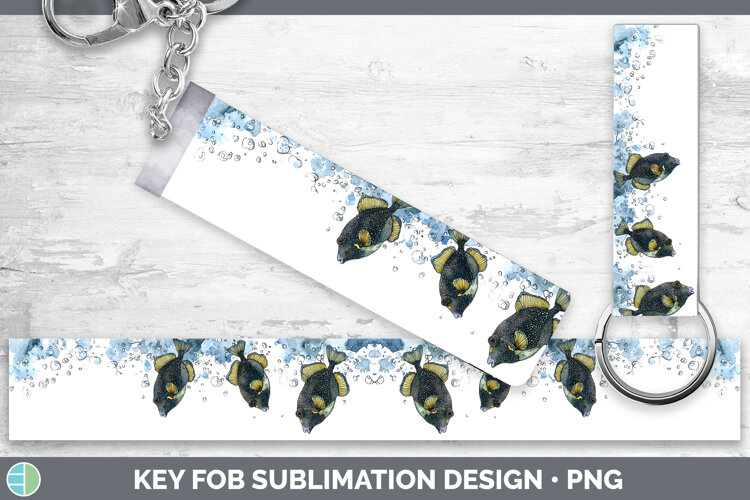 GorgeousOcean Fish Sketch Key Fob design.