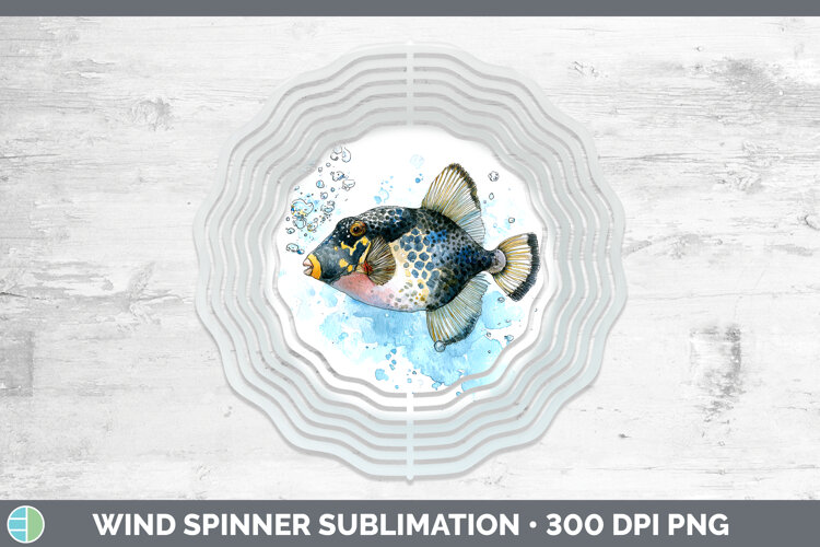 GorgeousOcean Fish Sketch Wind Spinner design.