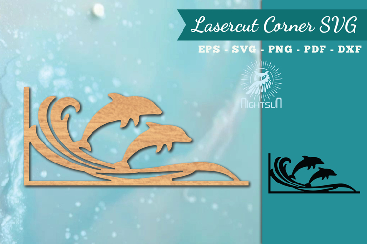 Ocean Lasercut Corner SVG