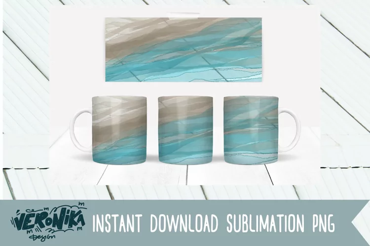Mug sublimation. Ocean sublimation. Sea
