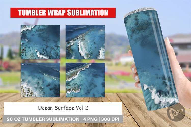 Tumbler Sublimation Wrap Ocean Surface