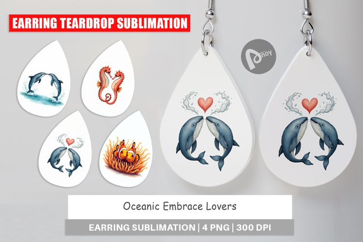Oceanic Embrace Lovers Earring