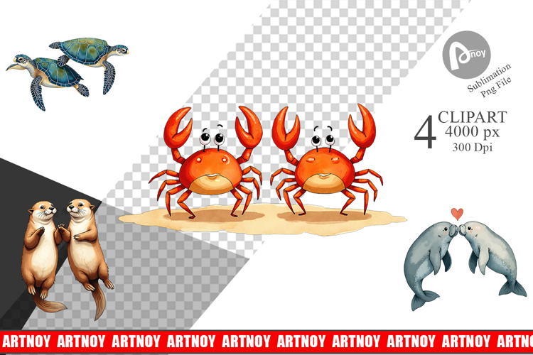 Oceanic Embrace Lovers Clipart