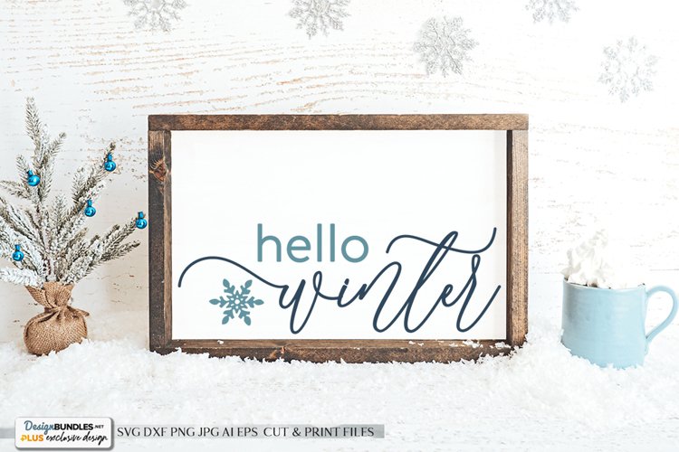 Hello Winter - Christmas SVG Design