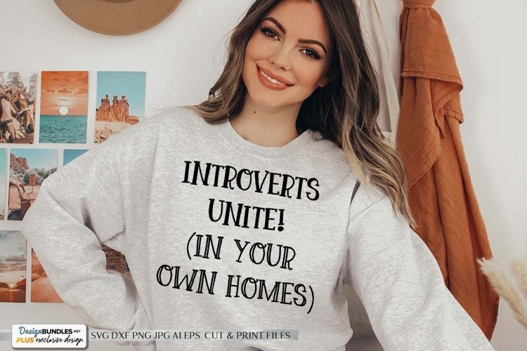 Introverts Unite! SVG | Funny Design example image 1