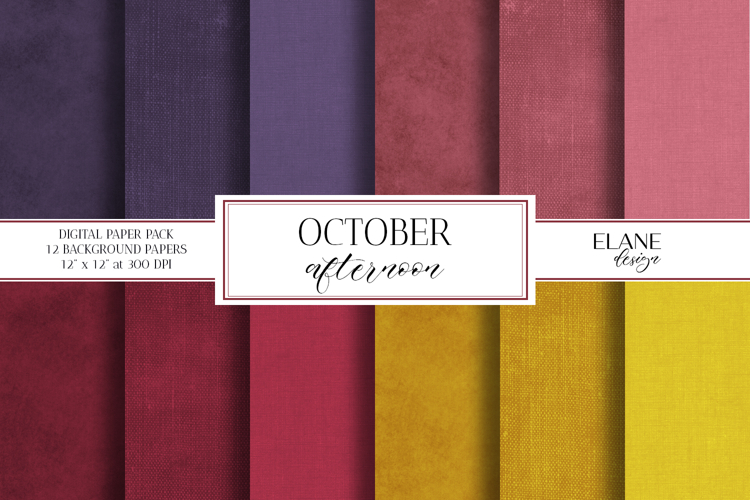 Fall Textured Digital Paper, Autumn Printable Cardstock