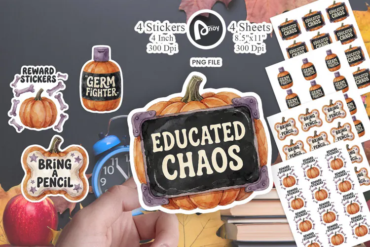 October Classroom Spook Teacher Art Sticker
