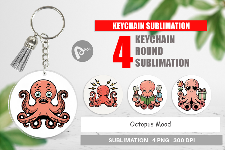 Keychain Octopus Mood