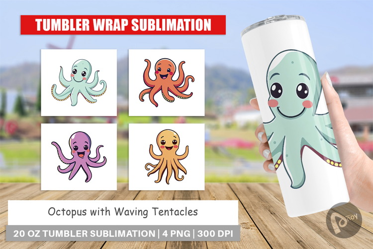 Tumbler Waving Octopus