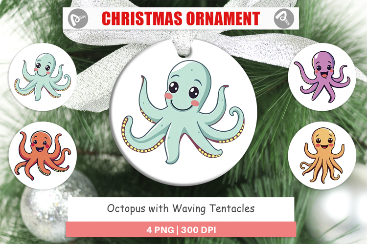 Ornament Waving Octopus