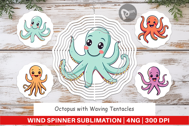 Wind Spinner Waving Octopus
