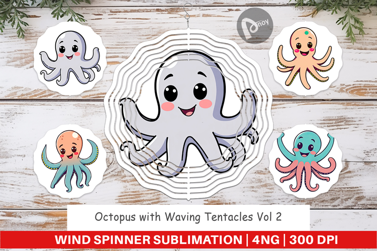 Wind Spinner Waving Octopus