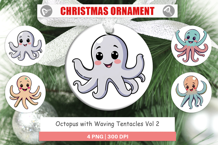 Ornament Waving Octopus