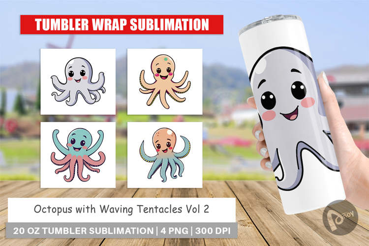 Tumbler Waving Octopus