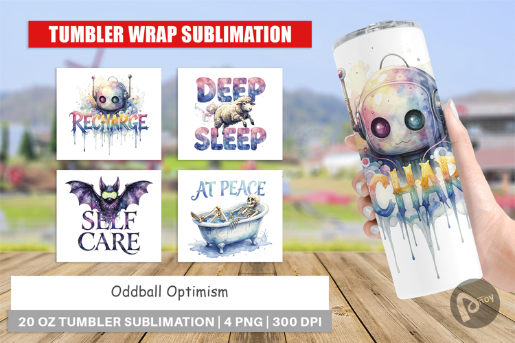 Oddball Optimism Rest Tumbler Wrap