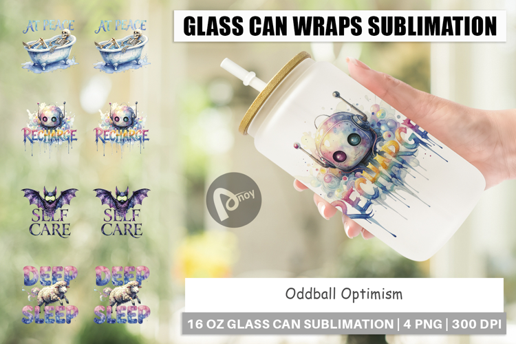 Oddball Optimism Rest Glass Can