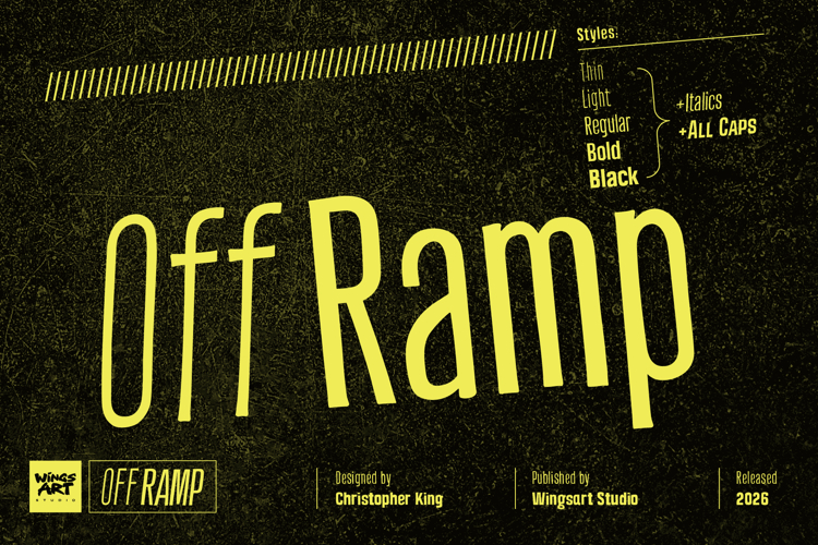Off Ramp - An Industrial Sans-Serif Font