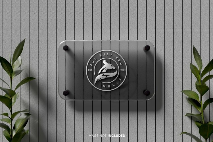 office glass branding logo mockup psd example image 1