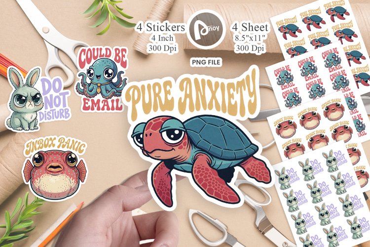 Office Grump Ocean Friends Sticker