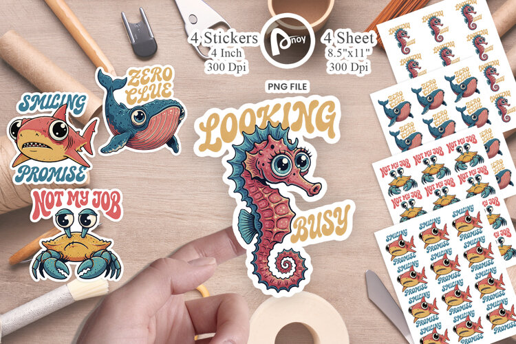 Office Grump Ocean Friends Sticker example image 1