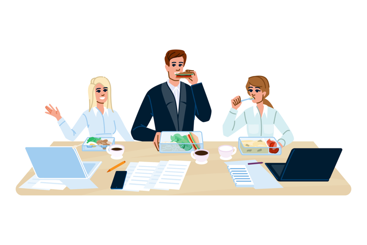 food office lunch colleagues