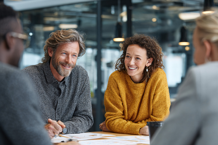 Diverse Business Team Meeting in Modern Office