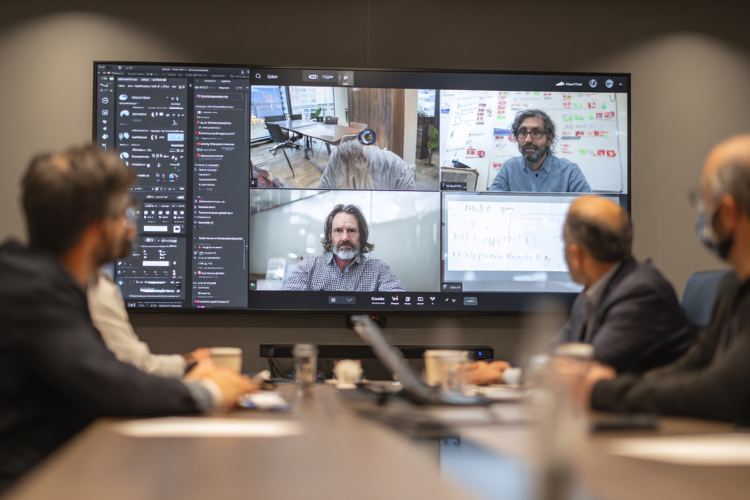 Business Team Virtual Meeting Screen
