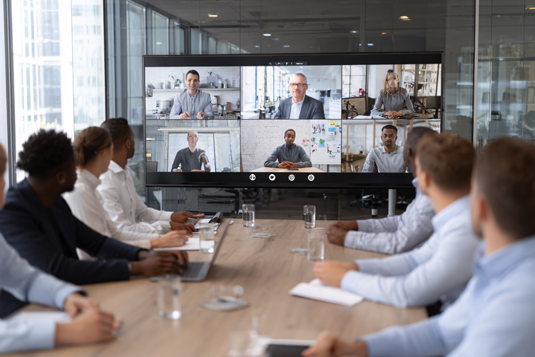 Business Team Video Conference Meeting